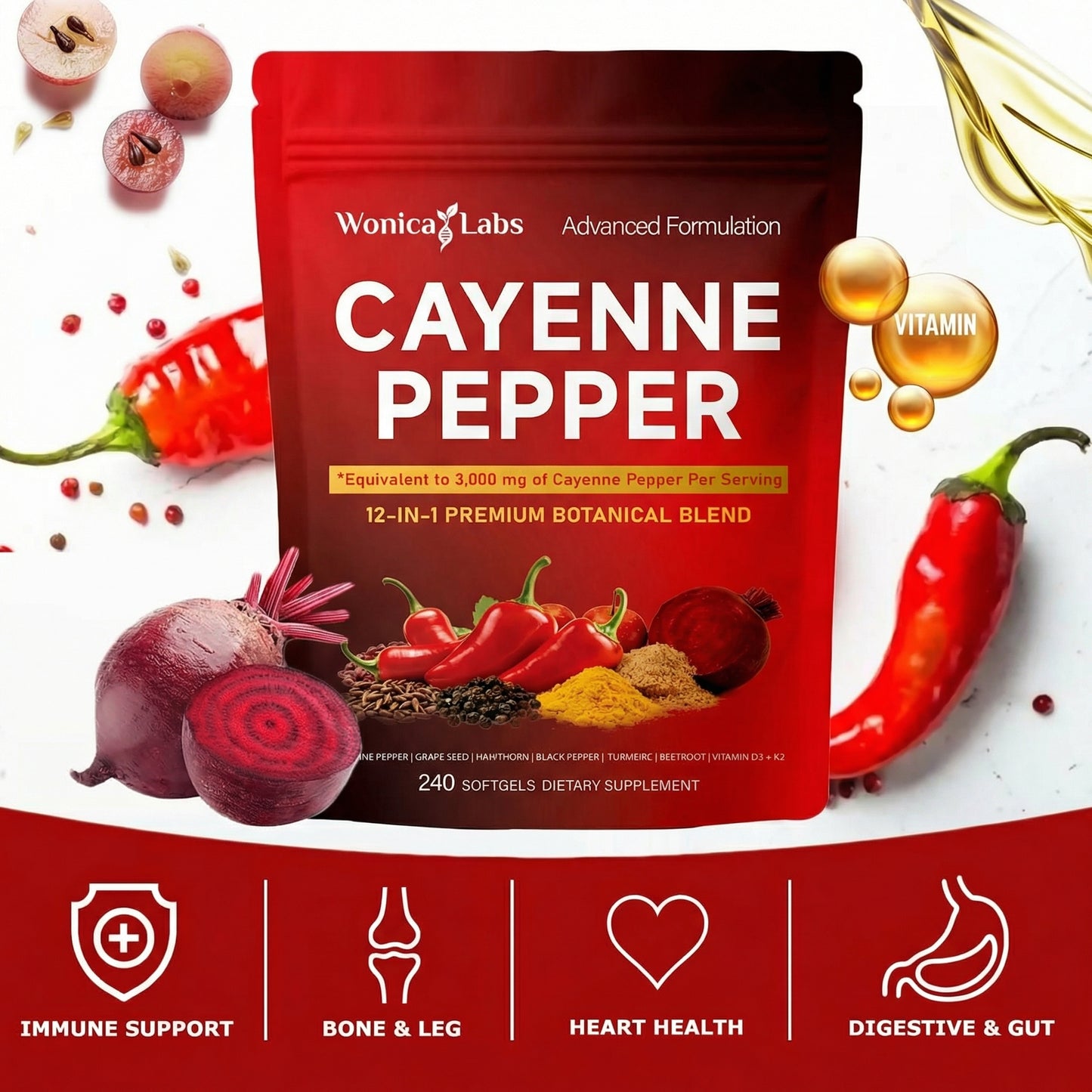 Cayenne Vital Pro Daily Softgels