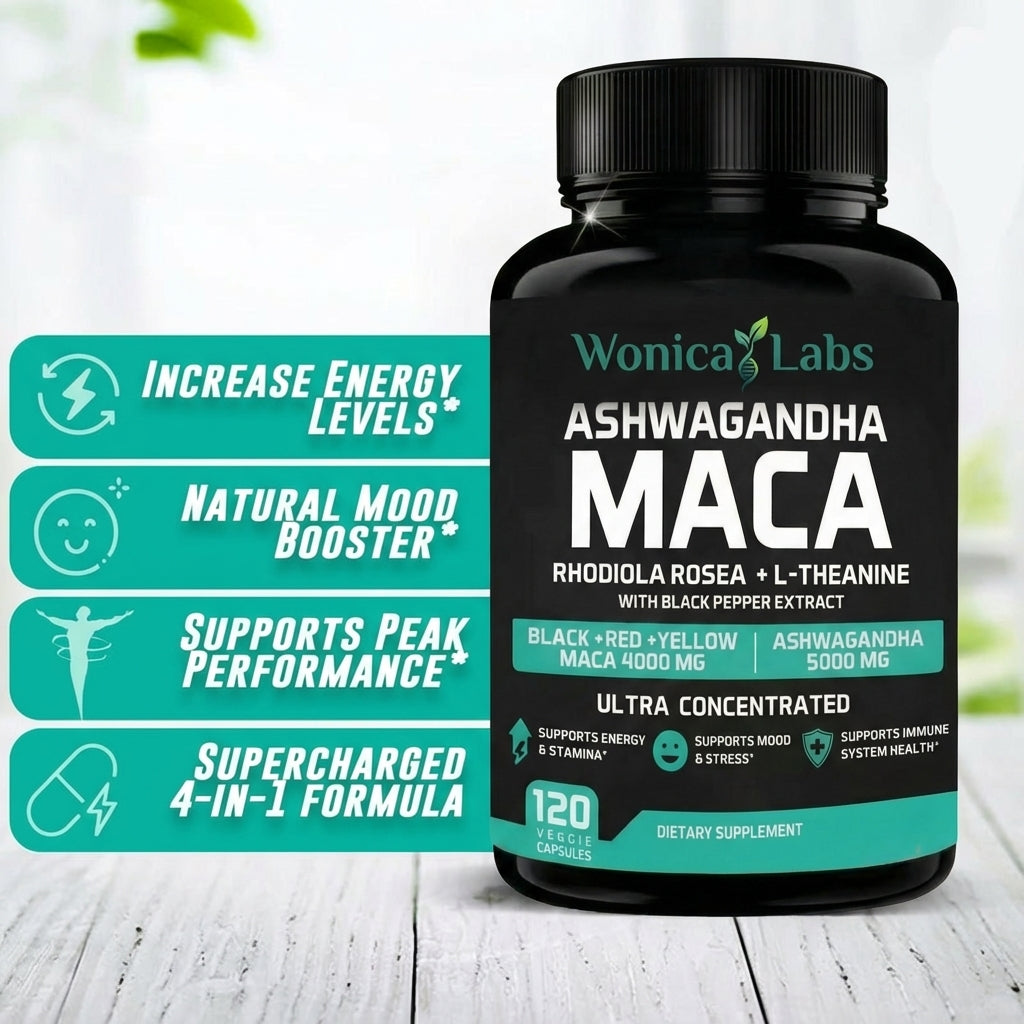 WonicaLabs Ashwagandha Maca Energy Boost