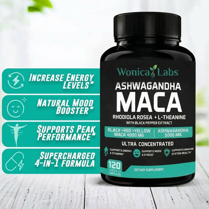 WonicaLabs Ashwagandha Maca Energy Boost