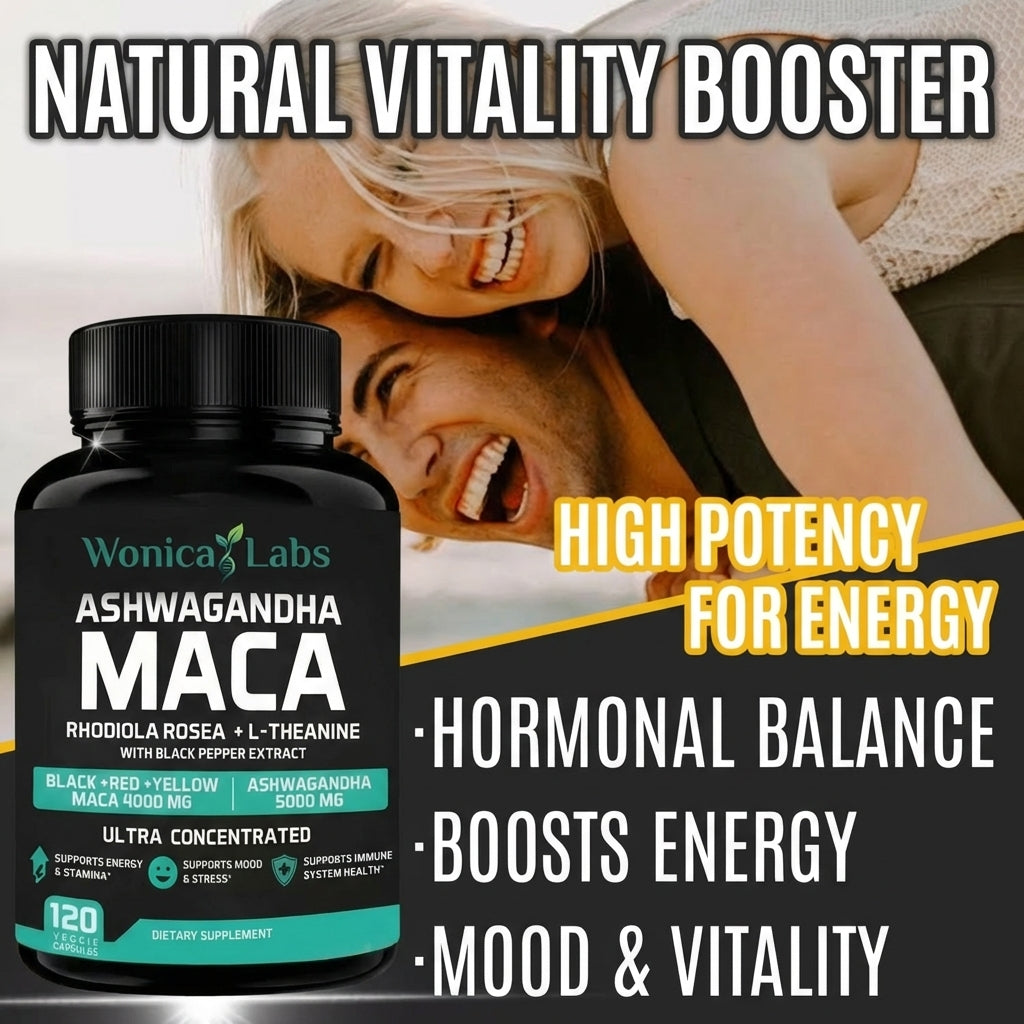 WonicaLabs Ashwagandha Maca Energy Boost