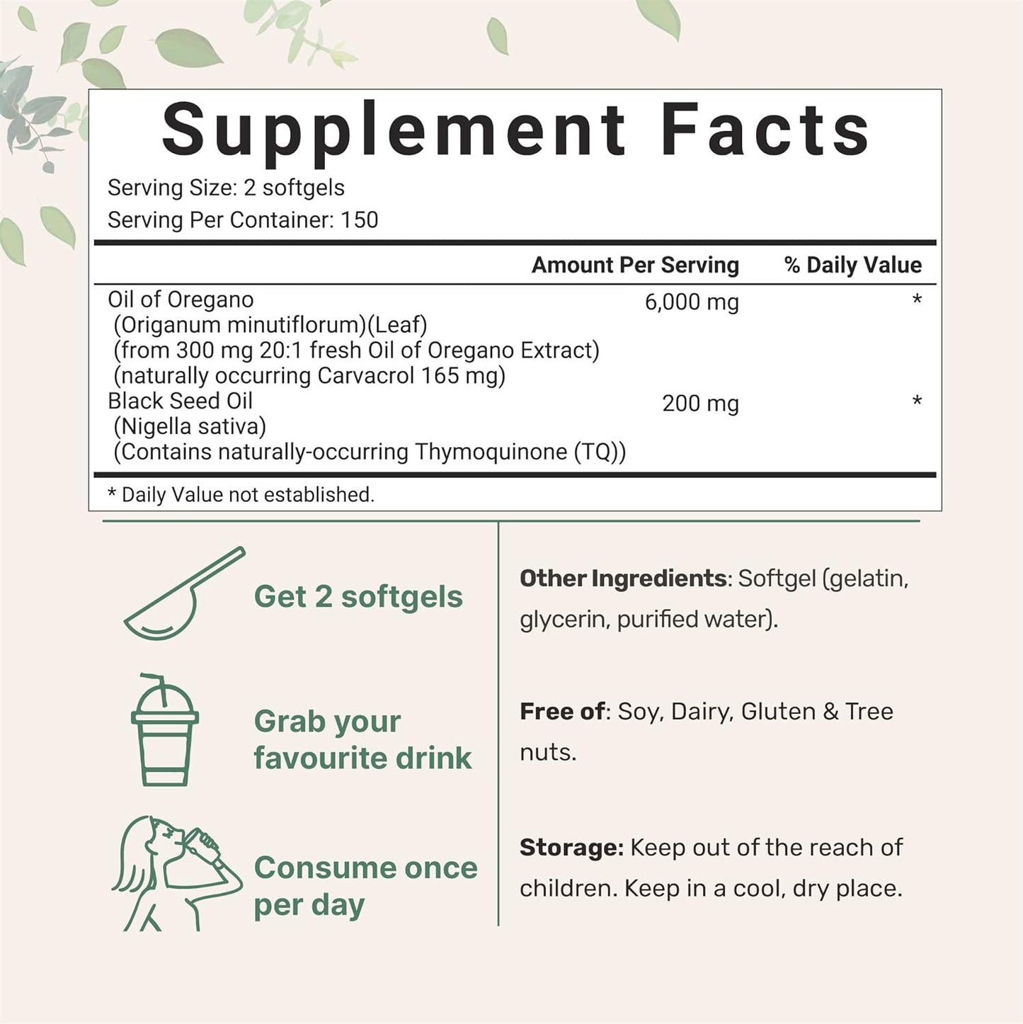 Pure Oil Of Oregano Capsules